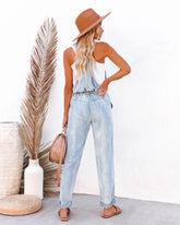 Tommy Tencel Pocketed Drawstring Overalls LOVE-003